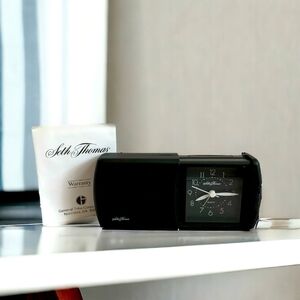 NIB Seth Thomas Clock Slidetime Watch Quartz Folding Travel Alarm Clock